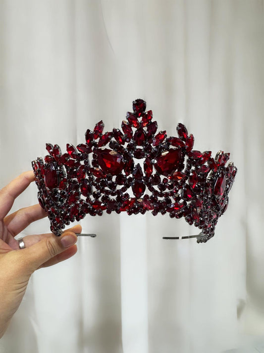 Diadème rouge/bordeaux