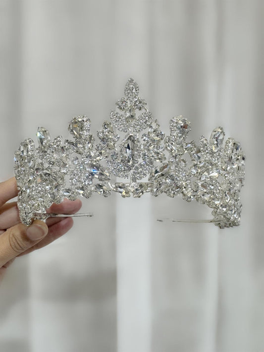 Diadème blanc cristal